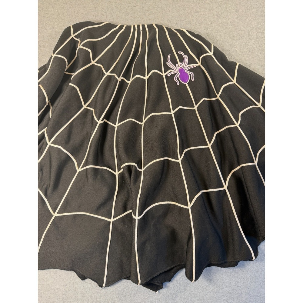 Fleece‎ Spider Web Cape Poncho Halloween Costume Goth Witch Cosplay Warm SKU 256